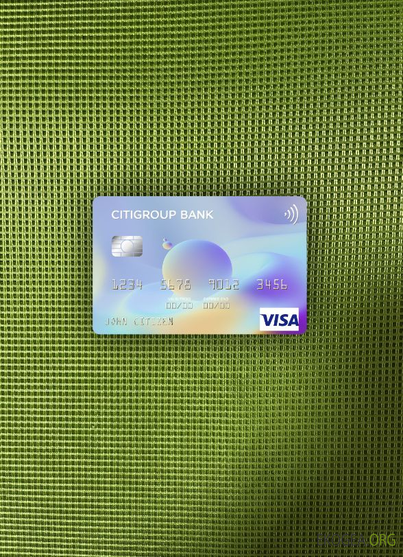 Photolook de la carte visa USA Citigroup Bank , avant